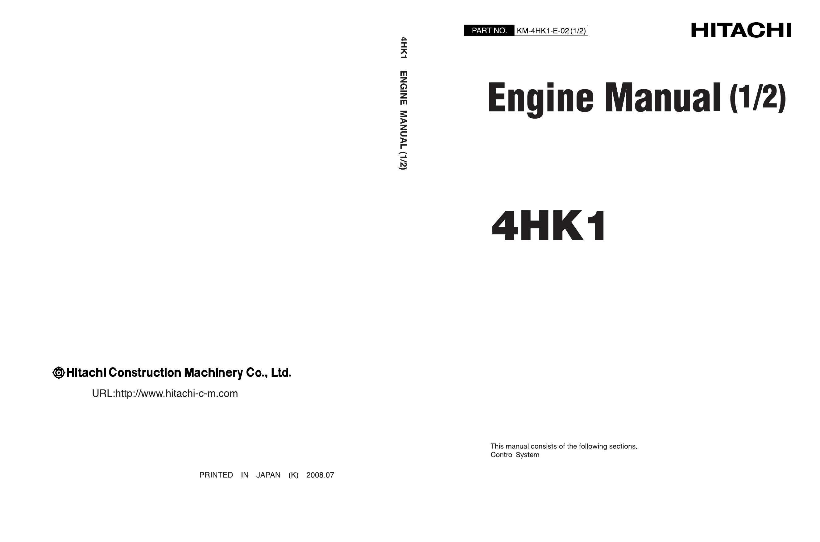 HITACHI ENGINE MANUAL 4HK1
